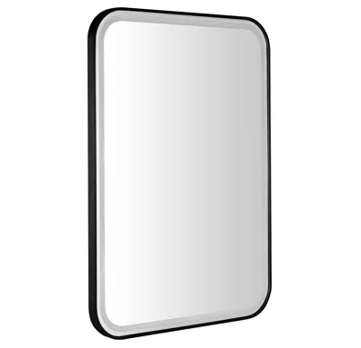 SAPHO CETIS zrcadlo s LED osvětlením 60x80cm, černá mat