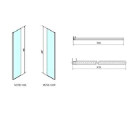 POLYSAN MODULAR SHOWER pevný panel k instalaci na stěnu modulu MS2, 1000 mm, pravý (9)