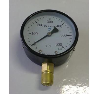 Manometr - tlakoměr typ 312 - 100mm M20x1,5 " Radiál - spodní vývod 0-600 kPa
