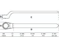 BGS Jednoočkový klíč VDE | s hlubokým vyhnutím | 10 mm - BGS 72010 (1)