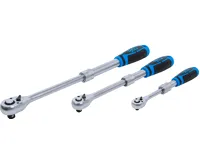 BGS Sada přepínacích ráčen | teleskopická | 6,3 mm (1/4") - 10 mm (3/8") - 12,5 mm (1/2") | 3d