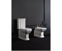 KERASAN WALDORF WC kombi, spodní/zadní odpad, bílá-bronz (2)