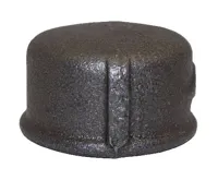 Černé víčko závitové 301 -  1/2" - kulaté