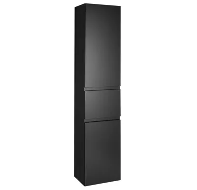 AQUALINE ALTAIR vysoká skříňka s košem 40x184x31cm, černá mat, levá