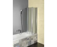 AQUALINE VANDA vanová zástěna skládací 1000x1400 mm, chrom, sklo matné (3)