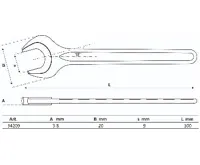 BGS Klíč plochý 9,0 mm, jednostranný (1)
