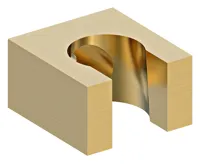 SAPHO Držák sprchy hranatý, pevný, zlato mat