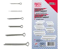 BGS Závlačky, sortiment 555 dílů, PVC kazeta BGS Závlačky, sortiment 555 dílů, PVC kazeta