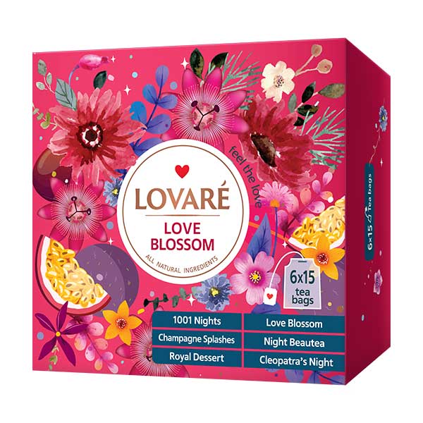 Kolekce čajů lovaré love blossom (90 sáčků)