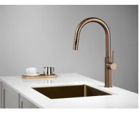 SAPHO FLAWO stojánková dřezová baterie s výsuvnou sprškou, měď mat (6)