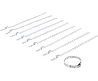BGS Souprava spon pro nápravové manžety | nerezová ocel | 7 mm | 20 - 50 mm | 10dílná - BGS 70
