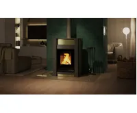 HS Flamingo Krbová kamna AQUAFLAM VARIO ® KALMAR 11kW olivová (teplovzdušná verze) (18)