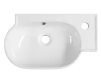 SAPHO YUMO keramické umývátko rohové 45x28cm, bílá (6)