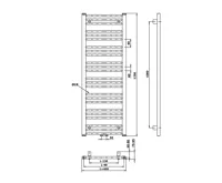 BRUCKNER ALBRECHT otopné těleso 400x1250 mm, středové připojení, bílá (4)