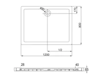 PROFI-RICH Vanička obdelník - keramická, 120x80x6,5 cm (1)