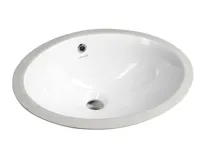 CREAVIT Keramické umyvadlo pod desku, 48,5x38cm, bílá