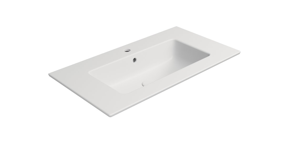 Gsi pura keramické umyvadlo slim 82x46cm, bílá mat