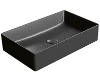 GSI KUBE X keramické umyvadlo na desku, 60x37cm, černá mat