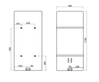 SAPHO TABELLA otopné těleso 490x1190mm, bílá mat (6)