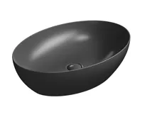 GSI PURA keramické umyvadlo na desku 60x42cm, černá mat GSI PURA keramické umyvadlo na desku 60x42cm, černá mat