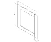 SAPHO BRAND zrcadlo v dřevěném rámu 80x80cm, mořený smrk (6)