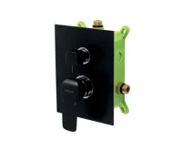 NOVASERVIS Podomítková baterie s boxem 2 vývody TINA černá - BOX38051R,5