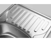 AQUALINE Nerezový vestavný dřez s odkapem 66x18x42cm (4)