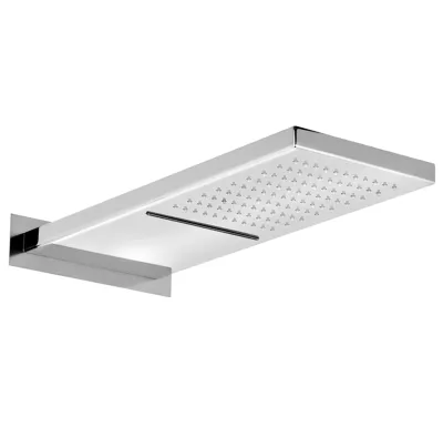 SAPHO Nástěnná hlavová sprcha s kaskádou, 500x200mm, nerez lesk