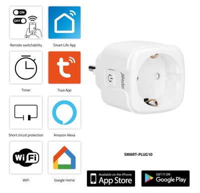 TUYA / SmartLife Chytrá zásuvka 16A, Smart Zigbee SMART-PLUG10