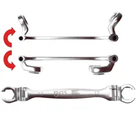 BGS Klíč očkový otevřený,oboustranný  pro brzdová vedení a klouby, 10x12 mm BGS Klíč očkový otevřený,oboustranný  pro brzdová vedení a klouby, 10x12 mm