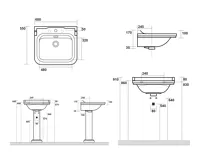 KERASAN WALDORF keramické umyvadlo 60x55cm, černá mat (7)