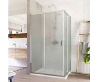 LIMA Sprchový kout, obdélník, 120x100 cm, chrom ALU, sklo Point