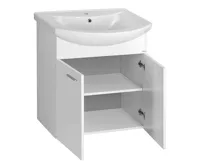 AQUALINE ZOJA umyvadlová skříňka 61,5x74x32cm, bílá, 2x dvířka (5)