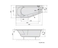POLYSAN TIGRA L asymetrická vana 170x80x46cm, bílá (6)