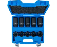 BGS Hlavice nástrčné tvrzené, šestihranné, 12hranné, 12,5 mm (1/2"),vel. E10 - E24, 10dílná - (2)