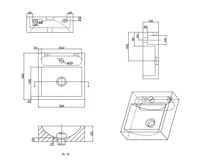 SAPHO BLOK kamenné umývátko 30x30cm, antracit (7)