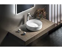 ISVEA INFINITY ROUND keramické umyvadlo na desku, průměr 36cm, bílá (9)