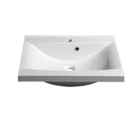 SAPHO LUCIOLA umyvadlo, litý mramor, 60x48cm, bílá (4)