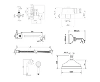 SAPHO KIRKÉ WHITE podomítkový sprchový set s pákovou baterií, 2 výstupy, bílá páčka, bronz (2)
