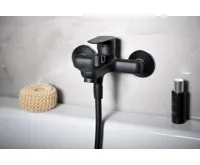 AQUALINE LOTTA nástěnná vanová baterie, černá mat (3)