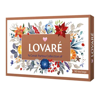 Kolekce čajů Lovaré Great Partea hnědá (90 sáčků)