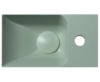 SAPHO PICCOLINO betonové umývátko 30,8x17cm, baterie vpravo, zelená mat (9)