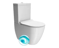 GSI PURA WC kombi, Swirlflush, spodní/zadní odpad, bílá dual-mat
