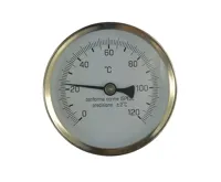 Teploměr DN 80, 0-120°C, zad.výv. 1/2",jím.100 mm Teploměr DN 80, 0-120°C, zad.výv. 1/2",jím.100 mm