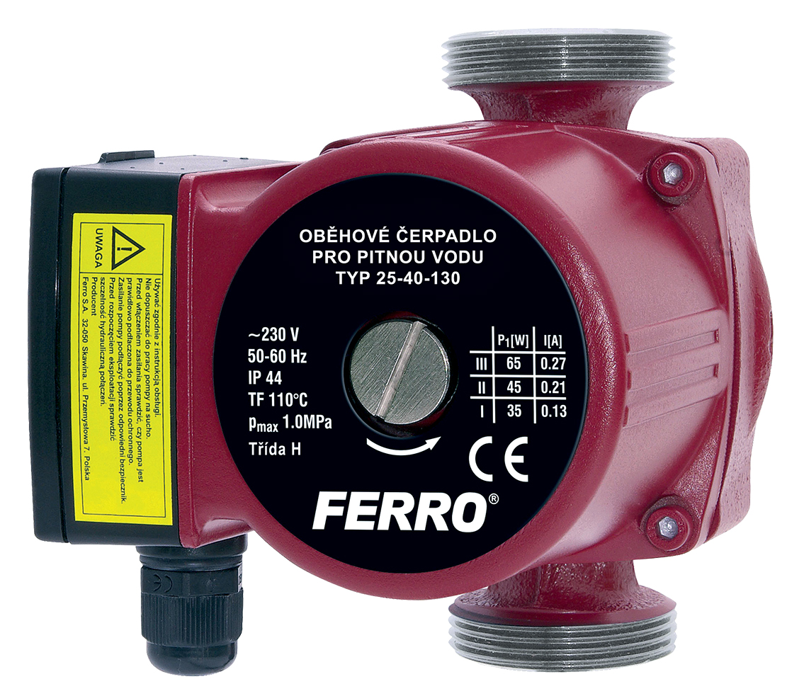 Novaservis oběhové čerpadlo pro pitnou vodu 25-40/130mm - 0203w