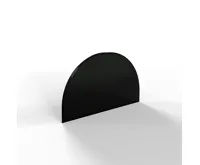 Sklo pod kamna - FLAMINGO Oblouk 700x450 mm, černé, fazeta / R350 / 6 mm (1)
