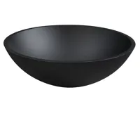 SAPHO TELICA skleněné umyvadlo na desku Ø 42cm, černá mat (4)