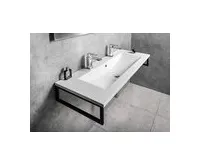 SAPHO YUKON dvojumyvadlo, litý mramor, 120x45cm, bílá (1)