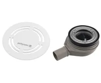 POLYSAN FLEXIA vaničkový sifon, průměr 90mm, DN40, kruhová krytka bílá POLYSAN FLEXIA vaničkový sifon, průměr 90mm, DN40, kruhová krytka bílá