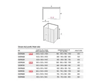 LIMA Sprchový kout, obdélník, 100x80x190 cm, chrom ALU, sklo Point (5)